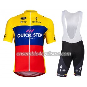 Tenue Maillot + Cuissard à Bretelles 2018 Quick Step Championnats d'Équateur